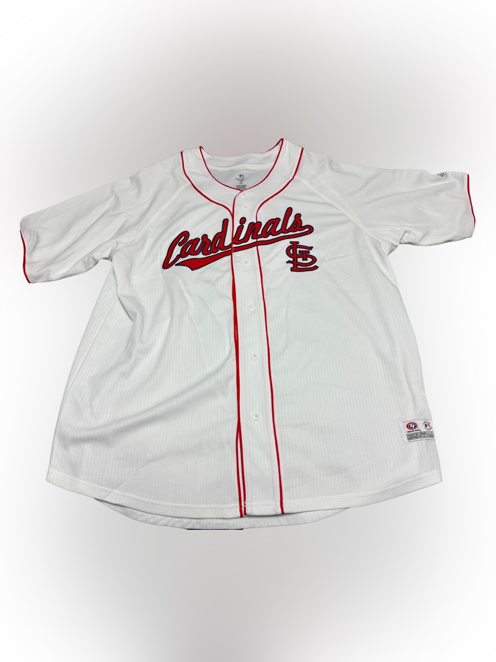 NEW St. Louis Cardinals MLB True Fan Series Jersey XL Embroidered White NWOT